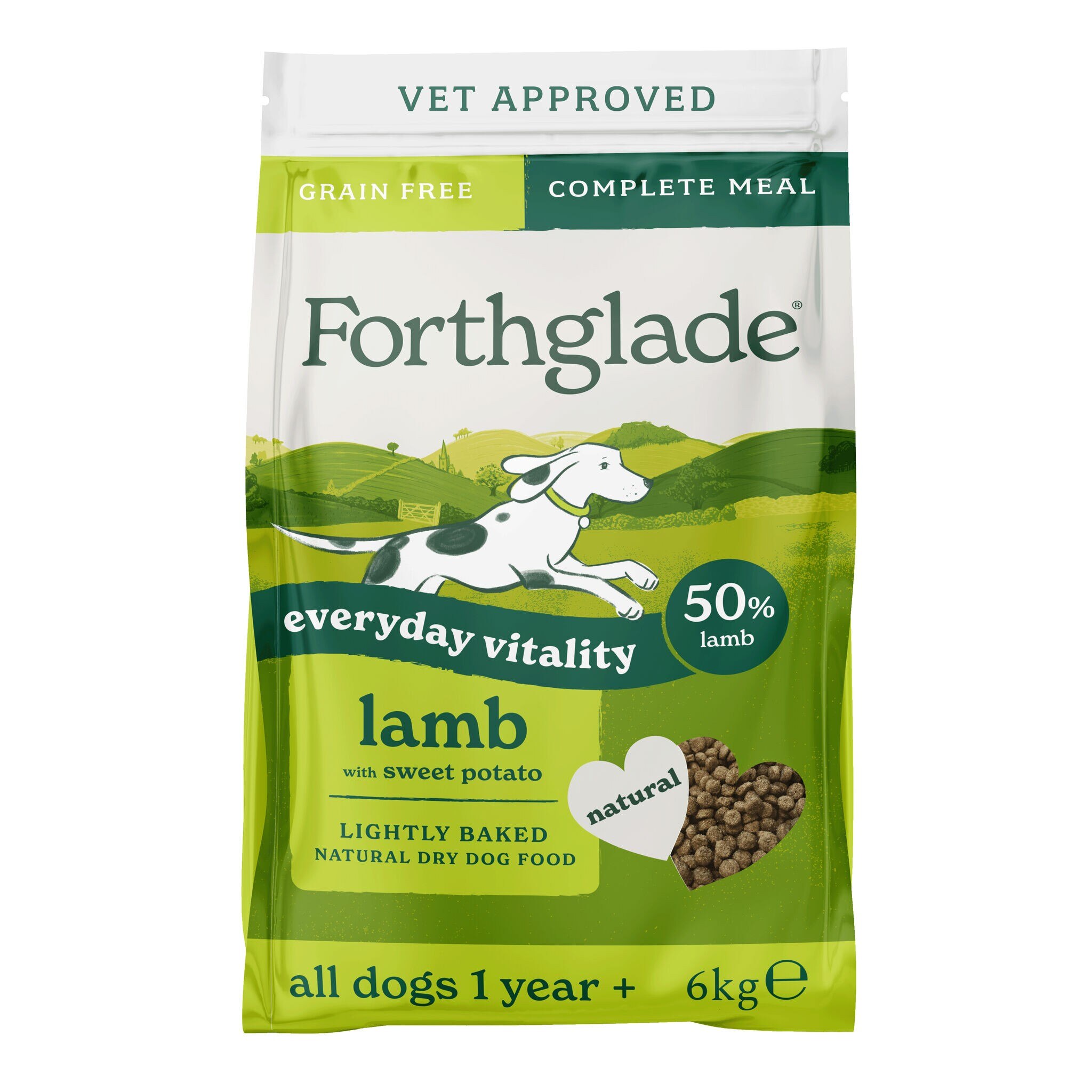Forthglade Forthglade Lightly Baked Lamb Adult Dry Dog pet food packaging